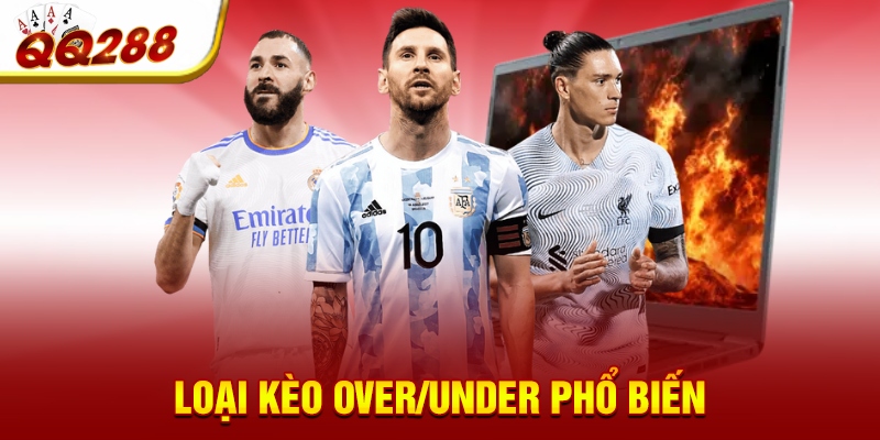 Loại kèo Over/Under phổ biến